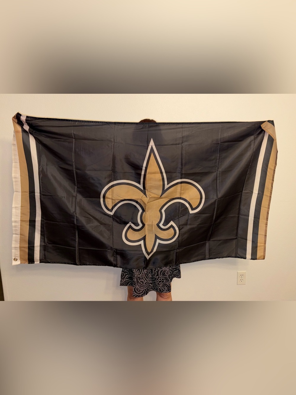 New Orleans Saints Fleur De Lis Flag 3x5 Ft Grommets Football Fan Cave Decor